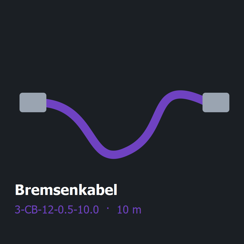 [3-CB-12-0.5-10.0] Bremsenkabel 10 m, 90° abgewinkelt, für Delta ECM-B3 Haltebremse (3-CB-12-0.5-10.0)